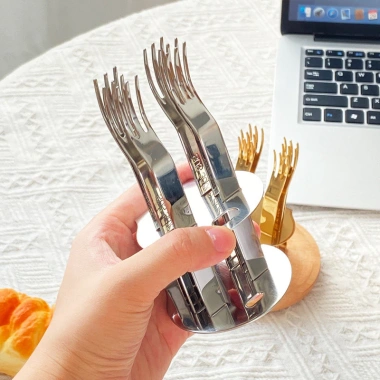 Nĩa Trái Cây Oukeai 6 Cái Đế Thép Không Gỉ 304 - Đa Năng, Bánh Nĩa Nhà Hàng Cao Cấp, 122.430₫ 7