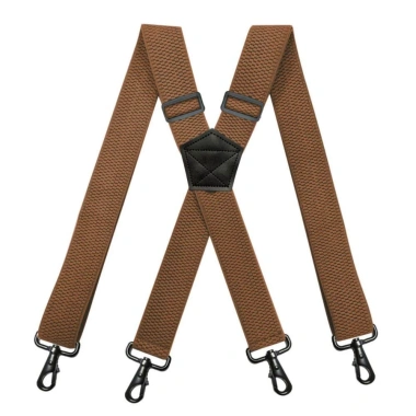 Niềng răng quần thun HYCEO Dây treo nam công sở điều chỉnh 4 móc, nút X 3,8cm, phù hợp làm việc ngoài trời