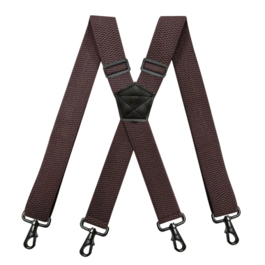 Niềng răng quần thun HYCEO Dây treo nam công sở điều chỉnh 4 móc, nút X 3,8cm, phù hợp làm việc ngoài trời