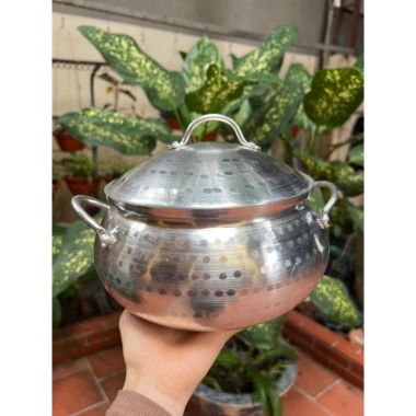 Niêu Nhôm Gò Cao Cấp 16-24cm - Nồi Lẩu Nhôm Siêu Bền Giá Ưu Đãi 118.000 VND