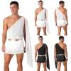 Nikiikoo Halloween Toga Cosplay Áo Liền Quần Vai Đơn Quần Short Khe Váy Body Lễ Hội