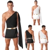 Nikiikoo Halloween Toga Cosplay Áo Liền Quần Vai Đơn Quần Short Khe Váy Body Lễ Hội 2
