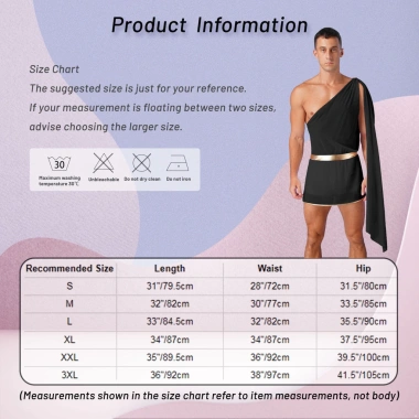 Nikiikoo Halloween Toga Cosplay Áo Liền Quần Vai Đơn Quần Short Khe Váy Body Lễ Hội