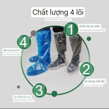 Nilong ủng bọc giày đi mưa 10 chiếc - Tránh ướt giày dép du lịch, phượt, giá chỉ 27.000 VND 2