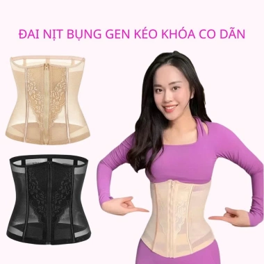 Nịt bụng khóa kéo co giãn 4 chiều - Định hình vòng eo, cải thiện mỡ bụng sau sinh, hỗ trợ phái đẹp, giá 320.000 VND