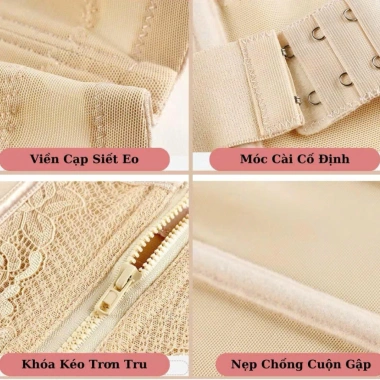 Nịt bụng khóa kéo co giãn 4 chiều - Định hình vòng eo, cải thiện mỡ bụng sau sinh, hỗ trợ phái đẹp, giá 320.000 VND