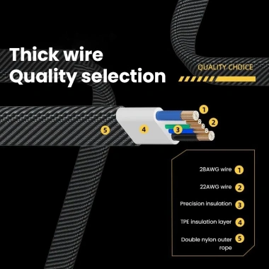 NIUMO Dây Cáp Sạc Nhanh 4 trong 1 65W cho Android USB-C Đa Cổng Giá chỉ 35.000đ 8