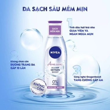 Nivea Micellar Water Nước tẩy trang làm sạch sâu, mềm mịn da, giảm còn 71.000 VND từ 89.460 VND 3 Nivea Micellar Water Nước tẩy trang làm sạch sâu, mềm mịn da, giảm còn 71.000 VND từ 89.460 VND 3