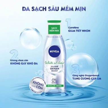 Nivea Micellar Water Nước tẩy trang làm sạch sâu, mềm mịn da, giảm còn 71.000 VND từ 89.460 VND 4 Nivea Micellar Water Nước tẩy trang làm sạch sâu, mềm mịn da, giảm còn 71.000 VND từ 89.460 VND 4