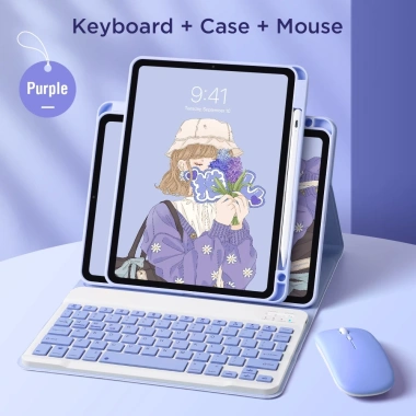 Nixxos Bàn Phím iPad Da 720 Xoay Bluetooth, Đỡ và Sạc Bút, iPad 10.2‑11 inch - 315.000₫