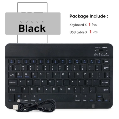 NIXXOS Bộ Bàn Phím Bluetooth 10 inch – Nhẹ, Tương Thích iPad, Android, Điện Thoại – 99.000₫