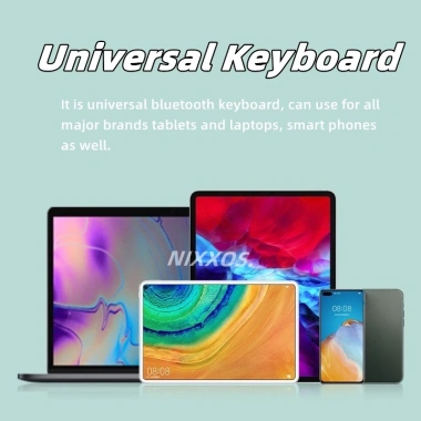 NIXXOS Bộ Bàn Phím Nút Tròn + Chuột Bluetooth Không Dây iOS Android PC Giá 151.800₫