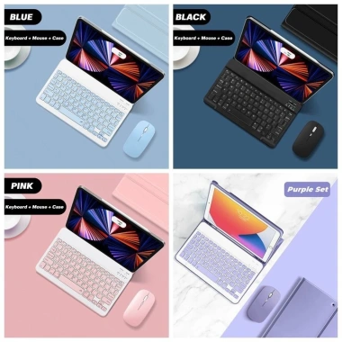 Nixxos Ốp Da Samsung Galaxy Tab + Bàn Phím Bluetooth, Khe Bút, Chuột – Tương Thích S9FE‑S6 – Giá 248.000₫