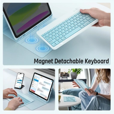 NIXXOS Vỏ Da Bluetooth cho Xiaomi Pad và Redmi - Bàn phím tích hợp bút, 2 khe cắm, giá 312k 3