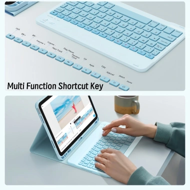 NIXXOS Vỏ Da Bluetooth cho Xiaomi Pad và Redmi - Bàn phím tích hợp bút, 2 khe cắm, giá 312k 5