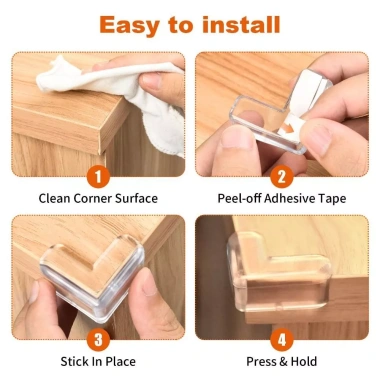 NLINNI 10 Cái Bảo Vệ Góc Nội Thất Trong Suốt - An Toàn Bé, Dễ Dán - 64.900 VND