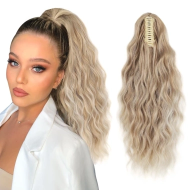 NLINNI Claw Clip Đuôi Ngựa 18inch Sóng Xoăn Tự Nhiên, Phụ Kiện Nữ Giá 172.800₫ 9