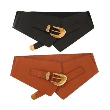 NLINNI Corset Da PU Gái Cay Màu Trơn - Thắt Lưng Rộng Giảm Béo Co Giãn, 150.700 VND