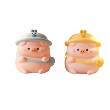 NLINNI Đồng xu tiết kiệm xe tăng Chú heo hoạt hình dễ thương, chống rơi, vinyl, bảo quản trẻ em 160.6k 3
