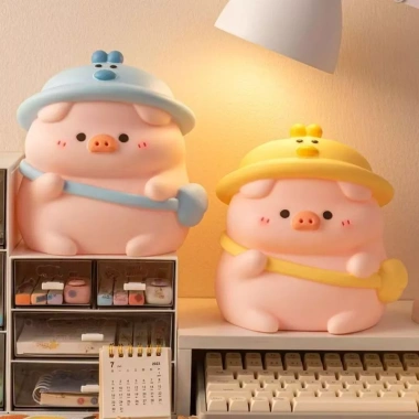 NLINNI Đồng xu tiết kiệm xe tăng Chú heo hoạt hình dễ thương, chống rơi, vinyl, bảo quản trẻ em 160.6k 5
