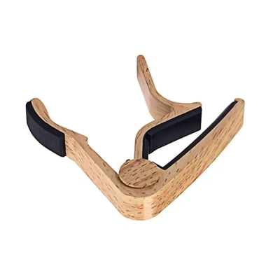 NLINNI Guitar Capo kim nhôm, hạt gỗ hồng, đệm cao su, Pick Holder cho guitar & ukulele
