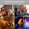 NLINNI Guitar Capo kim nhôm, hạt gỗ hồng, đệm cao su, Pick Holder cho guitar & ukulele 9