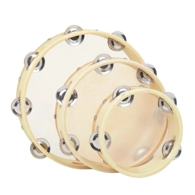 NLINNI Hand Tambourine Da cừu 4-10 inch Trống tambourine giáo dục, giá 69.300₫