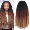 NLINNI Marley Twist 18 inch Afro Kinky Xoăn Tóc Móc Ombre Tự Nhiên - Dài 18 inch, Giá chỉ 176,040₫ (Giảm từ 214,769₫)