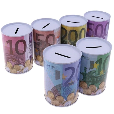 NLINNI Money Bank xi lanh sáng tạo hộp lưu trữ trang trí nội thất Euro 72.600 VND