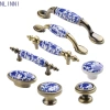 NLINNI Tay Nắm Cửa Gốm 1 Cái - Nội Thất Cổ Màu Xanh Trắng Ngăn Kéo Núm 89.100 VND