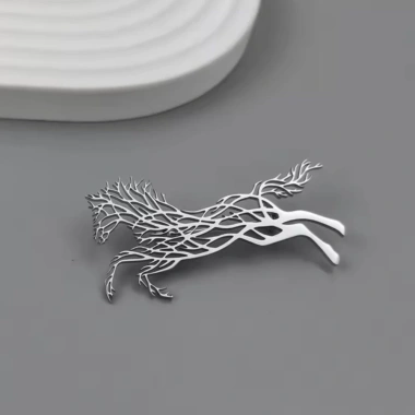 NLINNI Trâm Cài Ngựa Inox Da Báo - Trang Sức Cổ Điển Sang Trọng, Giá 59.400₫ giảm 21% 10