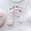 Nơ Acrylic Đa Màu Đính Ren – Móc Khóa Dây Chuyền Thời Trang cho Điện Thoại và Ô Tô 7