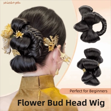 Nơ Bun Head Tóc Giả Ngọt Ngào Thanh Lịch Hanfu Xám Dùng Hàng Ngày Giá 99.360đ