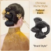 Nơ Bun Head Tóc Giả Ngọt Ngào Thanh Lịch Hanfu Xám Dùng Hàng Ngày Giá 99.360đ 10