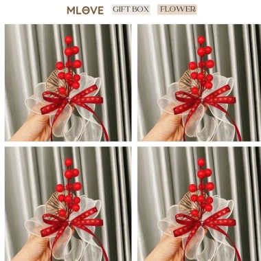 Nơ gói quà ruy băng giảm giá 3.600₫ - Trang trí giỏ và hộp quà Tết siêu đẹp 2