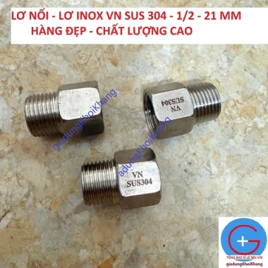 Nơ inox 304 VN - Đầu nối ren trong ren ngoài 1/2-21 mm, giảm giá 20.000 VND 6