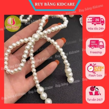 Nơ Ngọc 8mm size 11*20.5cm Nơ Cổ Rượu trang trí bánh sinh nhật, bánh kem, giỏ quà Tết - Giá chỉ 9.869₫