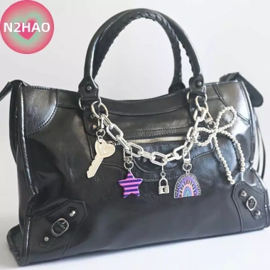 Nơ Ngôi Sao Acrylic Cầu Vồng - Móc Khóa Túi Dễ Thương, Trang Trí Ba Lô, Dây Chuyền 8