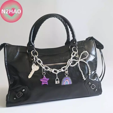 Nơ Ngôi Sao Acrylic Cầu Vồng - Móc Khóa Túi Dễ Thương, Trang Trí Ba Lô, Dây Chuyền 9