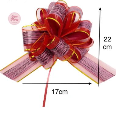 Nơ Rút Tú Cầu Sợi Tuyết Viền Vàng 5-136cm Buộc Quà, Hoa, Trang Trí Tiệc Cưới, Giỏ Quà Tết 13.000 VND 2