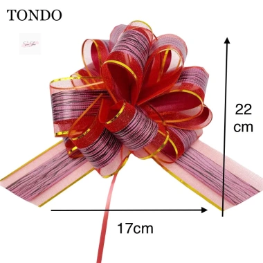 Nơ Rút Tú Cầu Sợi Tuyết Viền Vàng 5-136cm - Buộc Quà, Hoa, Trang Trí Tiệc Cưới, Giỏ Quà Tết Giá 12.420 VND 2