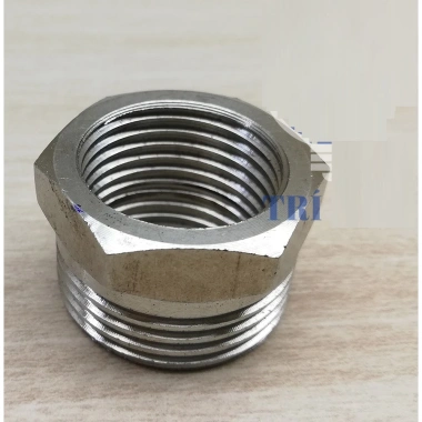 Nối 2 Đầu Ren 21 Răng & 27mm Inox Không Gỉ - Ren 1/2 21mm, 3/4 27mm, Cà Rá không lấy - 13,910