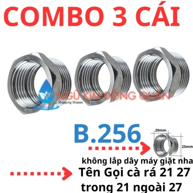 Nối 2 Đầu Ren 21 Răng & 27mm Inox Không Gỉ - Ren 1/2 21mm, 3/4 27mm, Cà Rá không lấy - 13,910 3 Nối 2 Đầu Ren 21 Răng & 27mm Inox Không Gỉ - Ren 1/2 21mm, 3/4 27mm, Cà Rá không lấy - 13,910 3