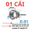 Nối 2 Đầu Ren 21 Răng & 27mm Inox Không Gỉ - Ren 1/2 21mm, 3/4 27mm, Cà Rá không lấy - 13,910 6