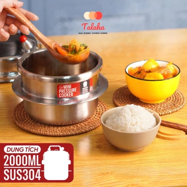 Nồi áp suất 2Good inox 304 2L đa năng dùng mọi bếp BH 12T chính hãng Giá 990.000đ