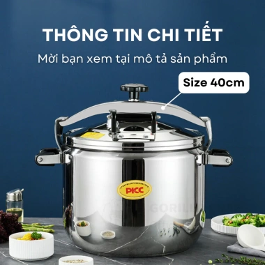Nồi áp suất bếp từ 3 đáy 6.5L - 39L Gorilla Chef, 3 cấp độ bảo vệ an toàn, giảm giá 1.299.000₫ 8