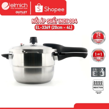 Nồi Áp Suất Bếp Từ Elmich 4L-5.5L-5L, Chính Hãng, Giá 1,496,400 - 1,160,000 VNĐ 2