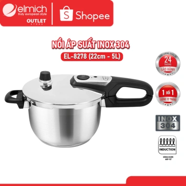 Nồi Áp Suất Bếp Từ Elmich 4L-5.5L-5L, Chính Hãng, Giá 1,496,400 - 1,160,000 VNĐ 7