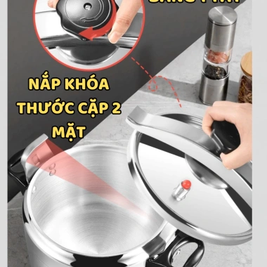 Nồi áp suất bếp từ Fujika 4-7L – Nấu hầm siêu nhanh, chống dính, giá chỉ 609.000đ