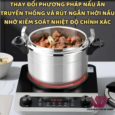 Nồi áp suất bếp từ Fujika đa năng, tiết kiệm 70% thời gian, dùng cho bếp từ, gas, hồng ngoại - Giá chỉ 375.000₫